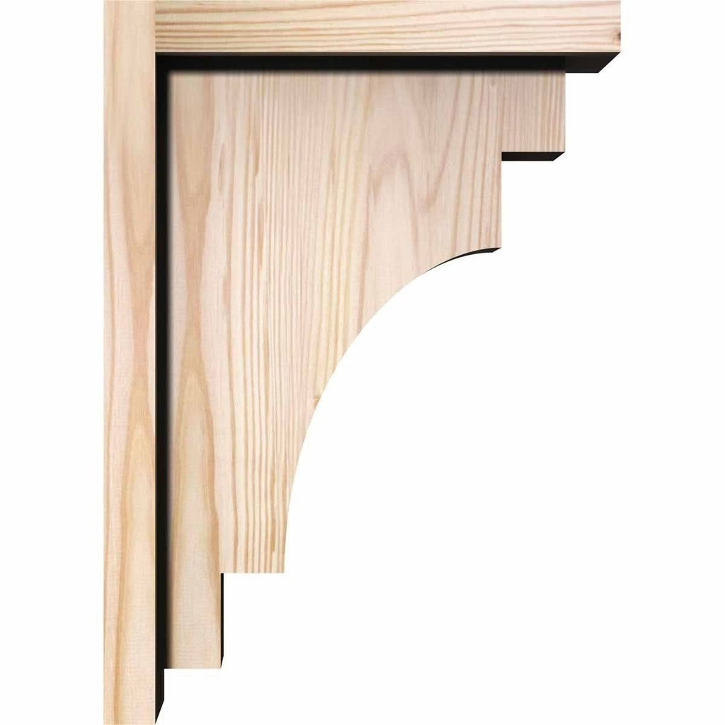 Mediterranean Smooth Corbel with Backplate, Douglas Fir C31911