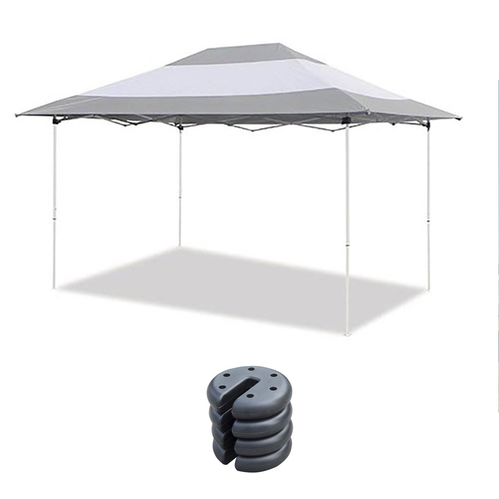 14x10Ft Instant Shade Canopy with Leg Weight Plates, Set of 4 G146