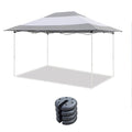 14x10Ft Instant Shade Canopy with Leg Weight Plates, Set of 4 G146