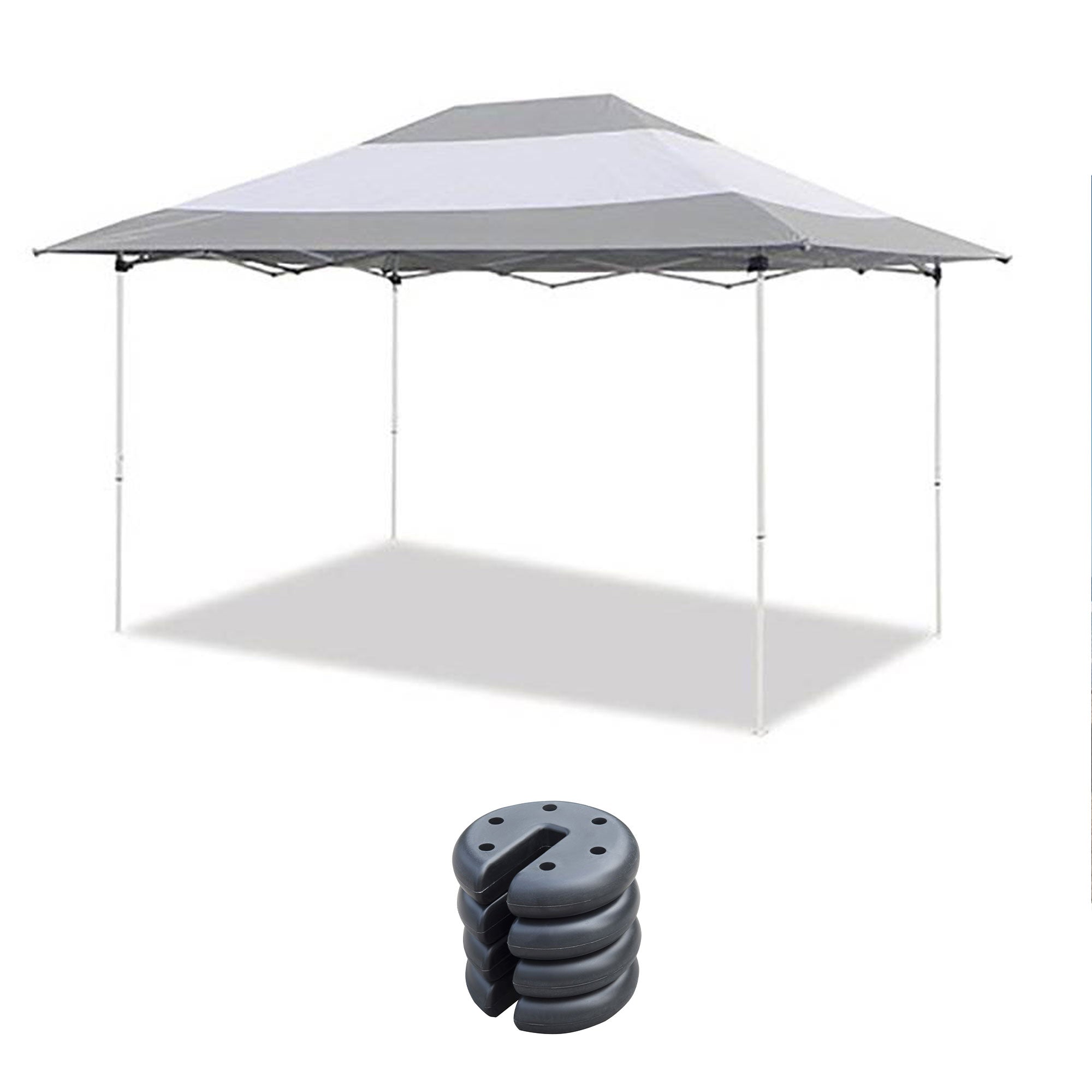 14x10Ft Instant Shade Canopy with Leg Weight Plates, Set of 4 G146