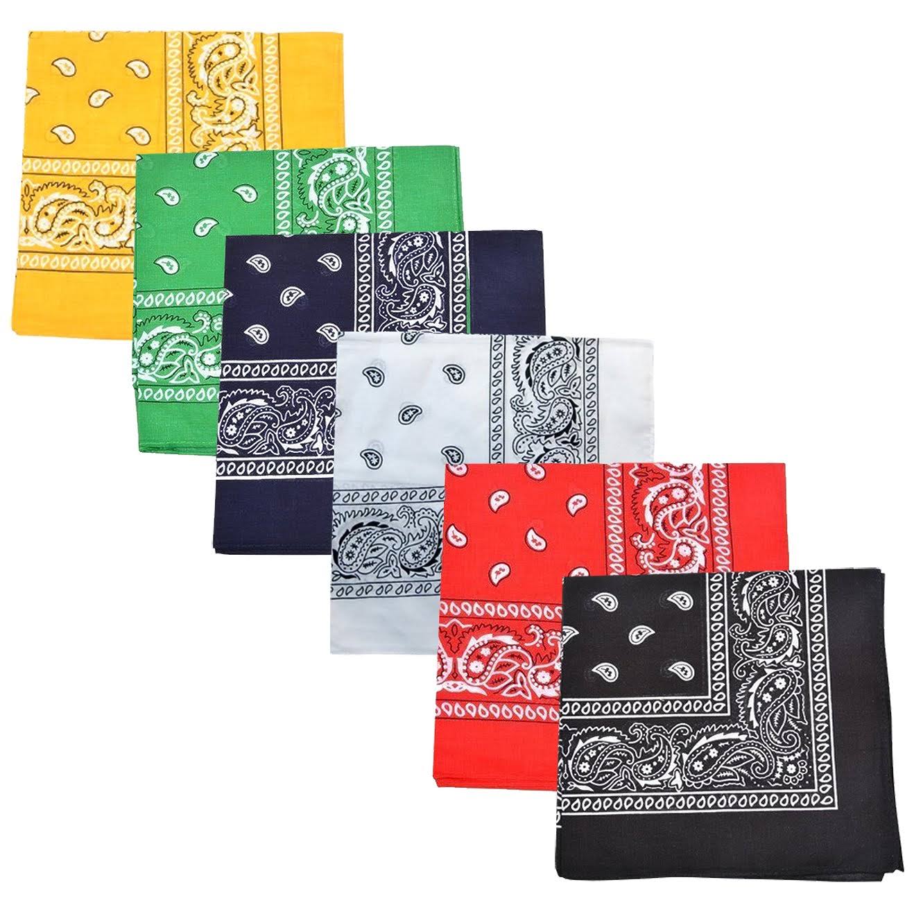 Orange 100% Polyester Bandanas 40 Pack N886