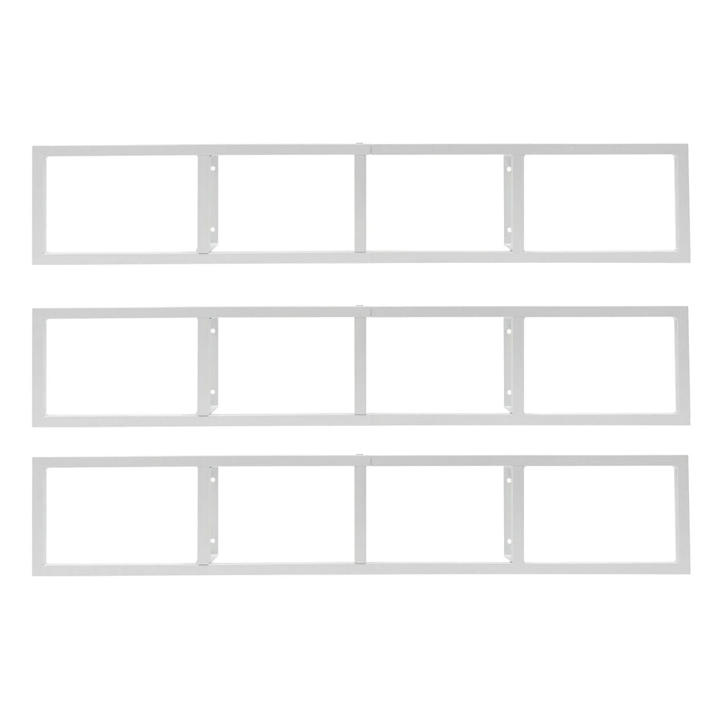 3Pcs White Metal CD DVD Media Storage Rack L172