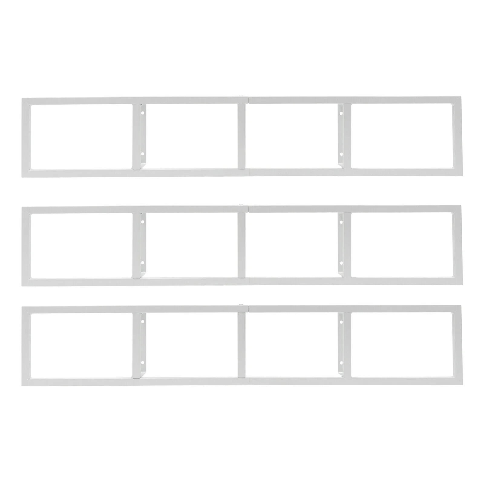 3Pcs White Metal CD DVD Media Storage Rack L172