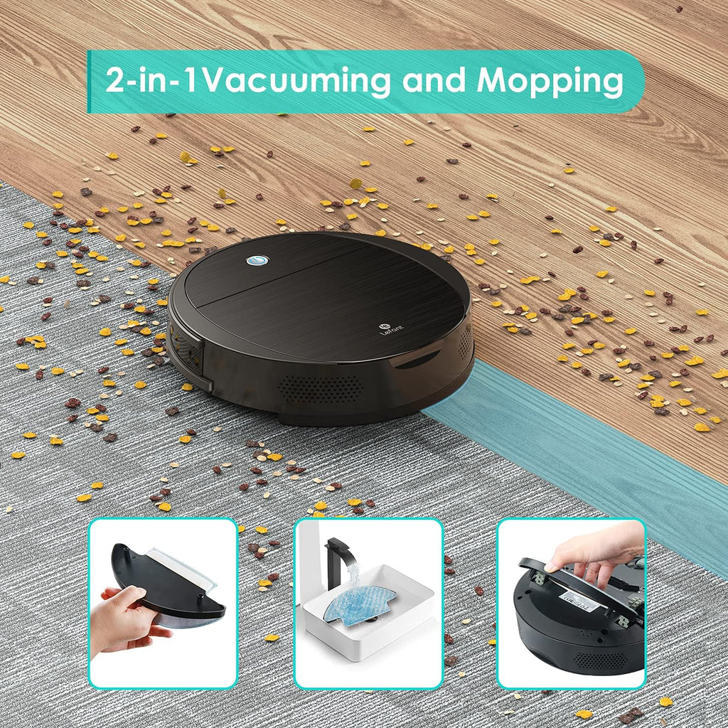 Robot Vacuum and Mop, 2200Pa Suction, 11" Small Body, 500ml Dust Box Y111882