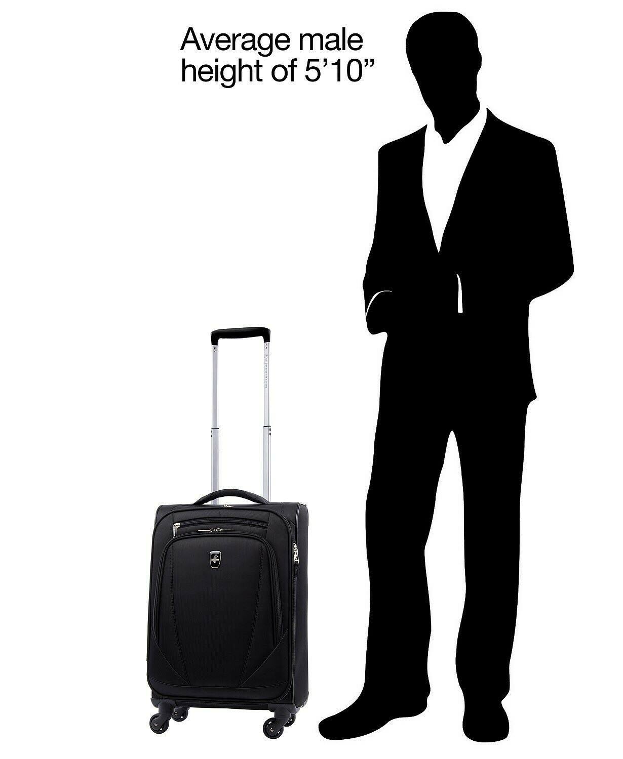 Black Expandable Spinner Suitcase V6018