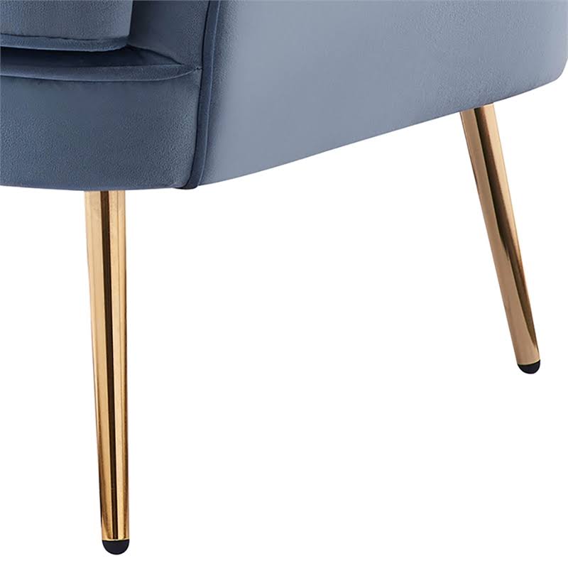 Aqua Gray Velvet Accent Chair X226528
