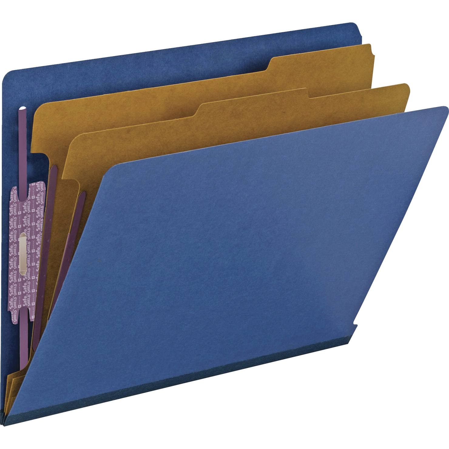 Dark Blue End Tab Pressboard Classification Folders F714499