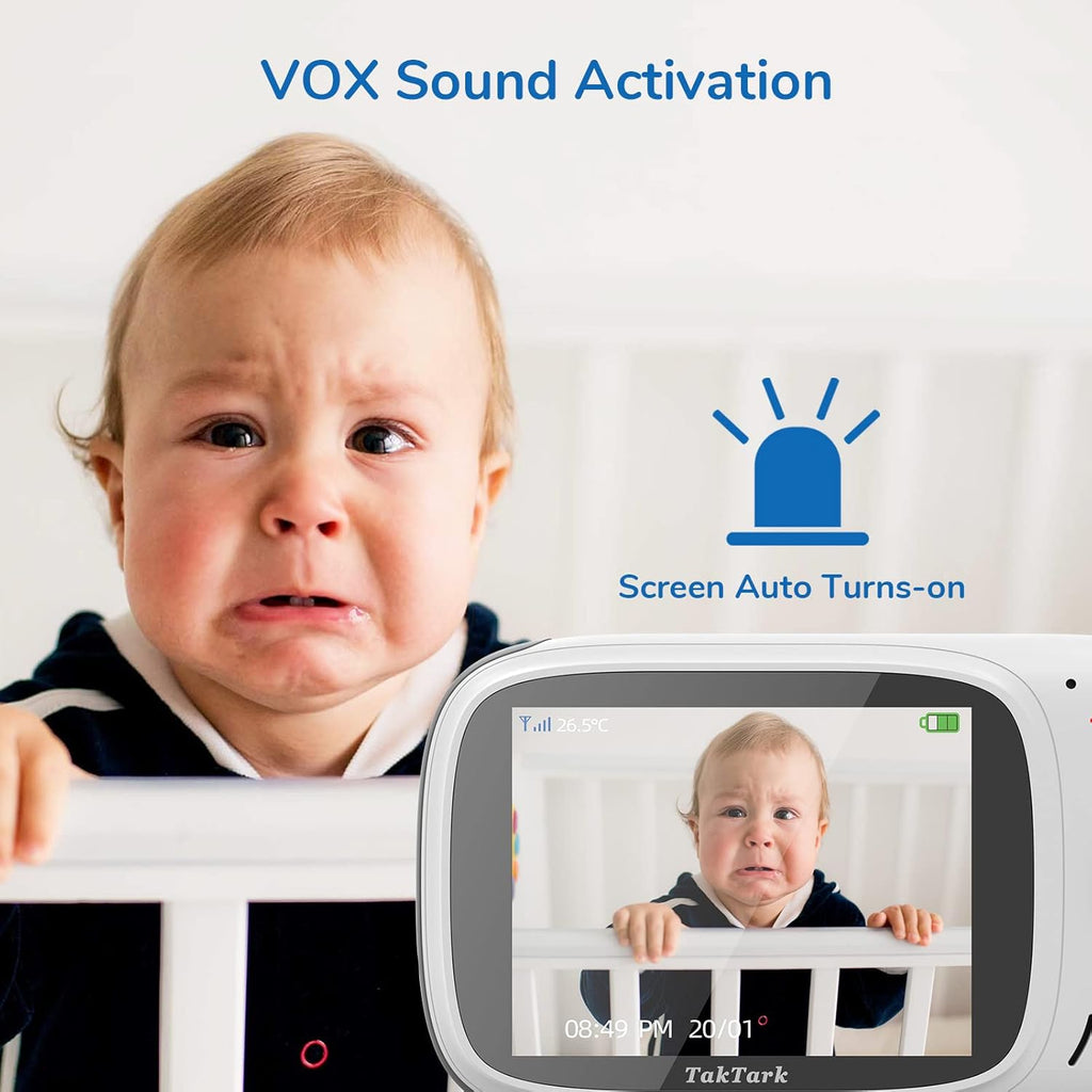 Baby Monitor with Camera and Audio, No WiFi, 2-Way Talk-Back, Infrared Night Vision, Pack of 2 I5016