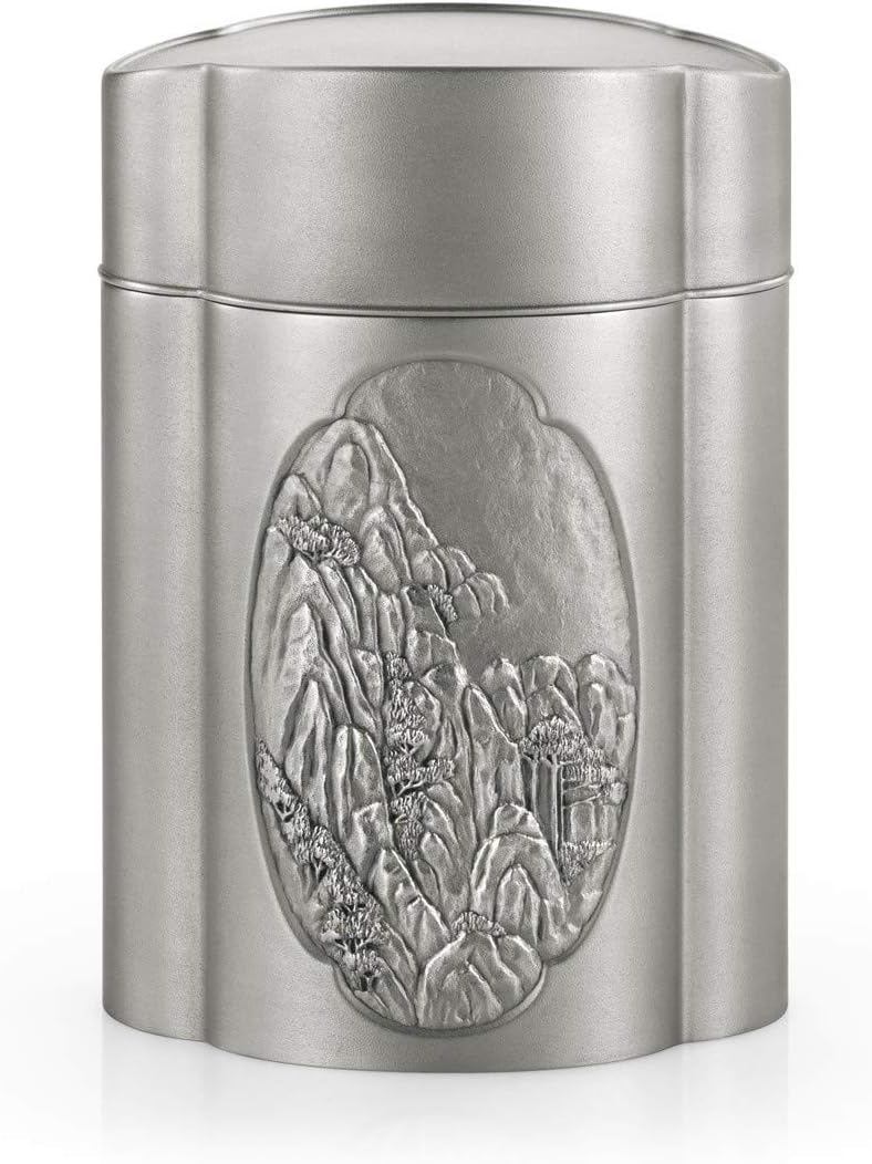 Pewter Cloud Tea Caddy K9868