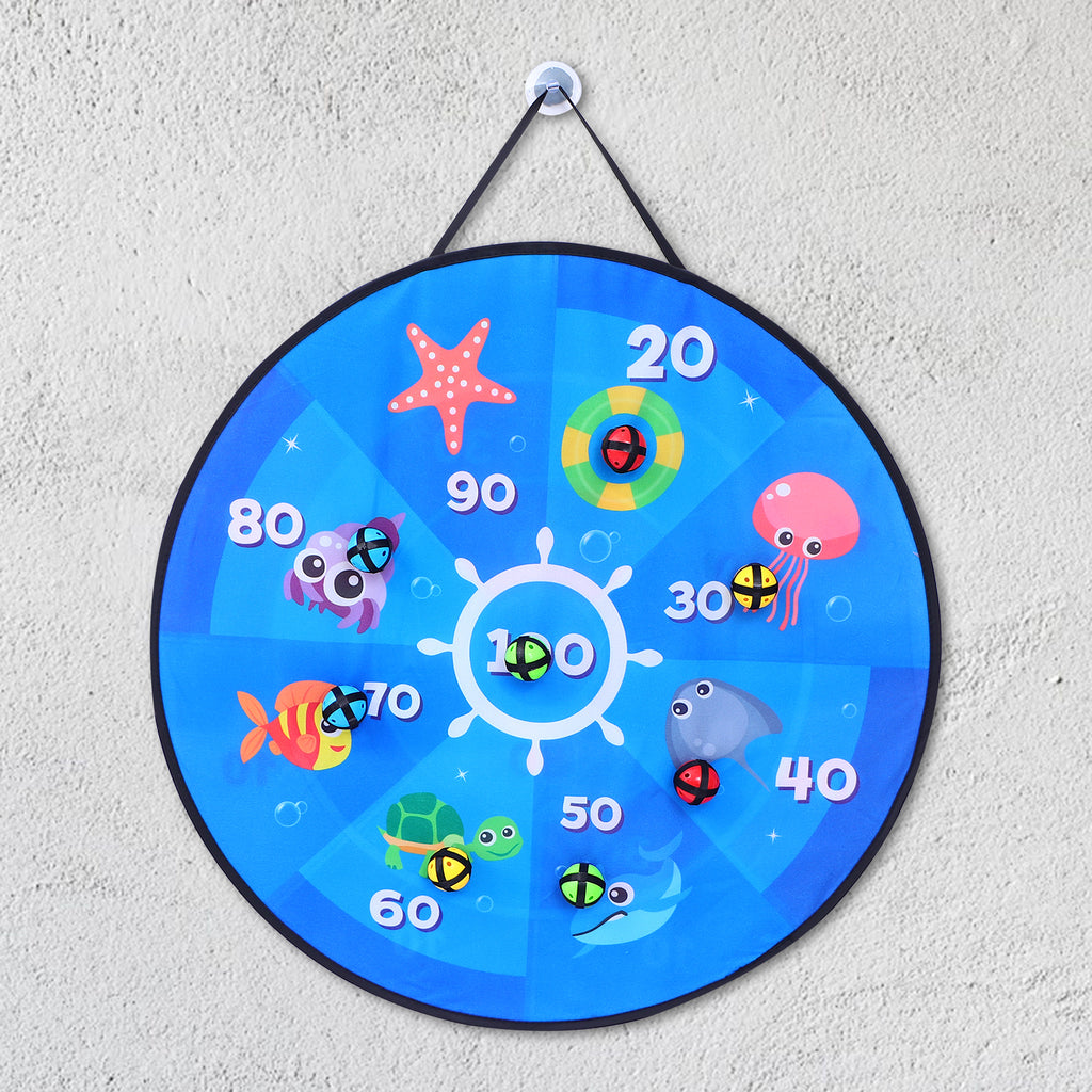 Children Foldable Double-side Target Goo Ball Dart Board E3560