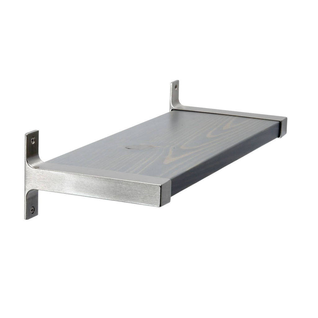 3-Piece Wood Wall Shelf Set Weathered Gray S29835