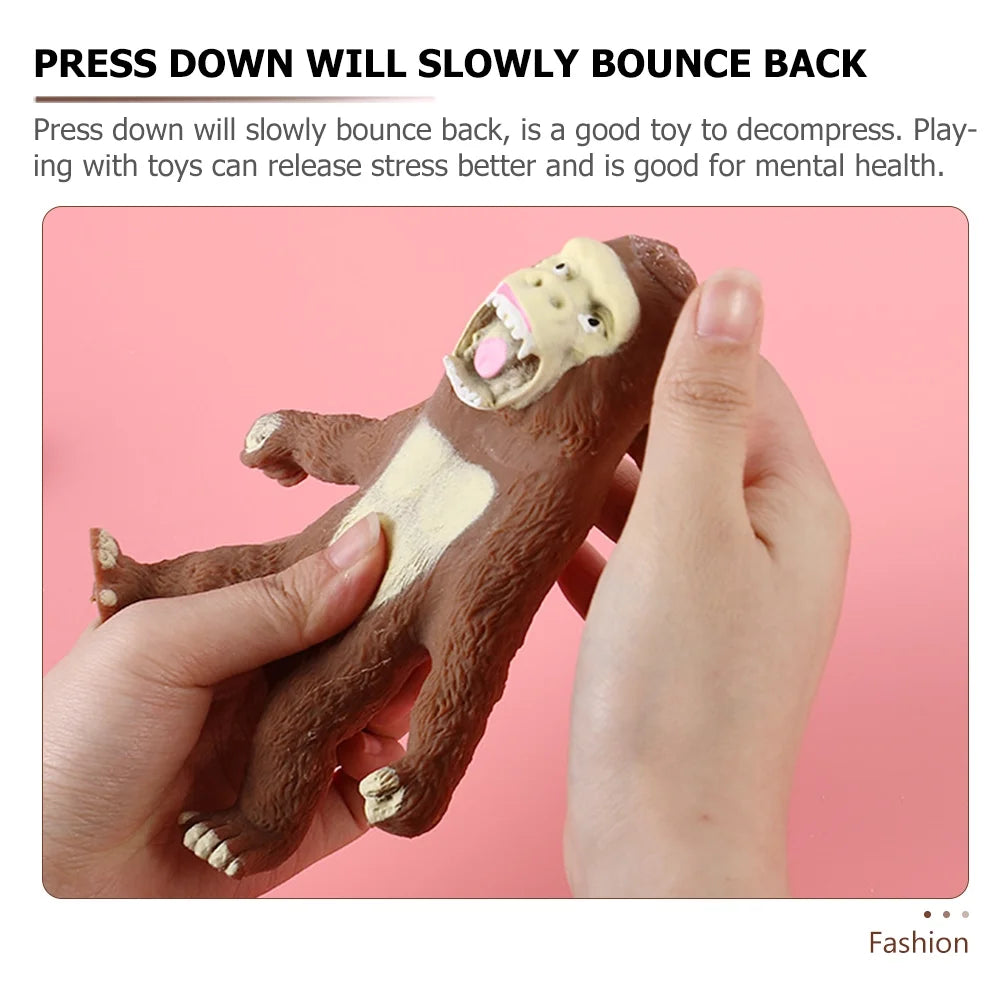 3 Pcs Monkey Toy Pressure Chimpanzee Children’s Toys Animal Decompression Figure E582754
