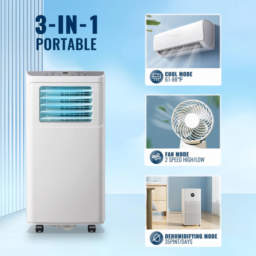 White 8000 Btu Portable Air Conditioner B74201