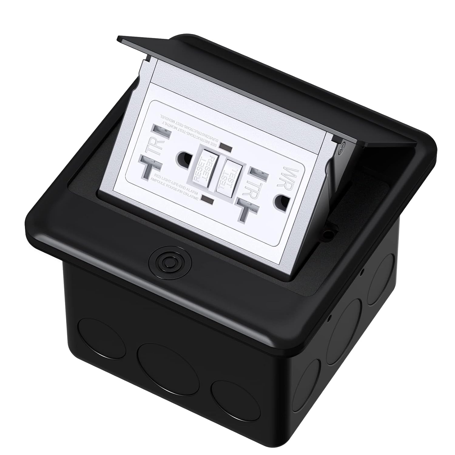 Pop Up Floor Electrical Outlet with 20 Amp Stainless Steel GFCI Tamper Receptacle, Pack of 2 F454