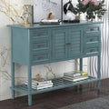 Green 6 Drawer Solid Wood Console Table K601140