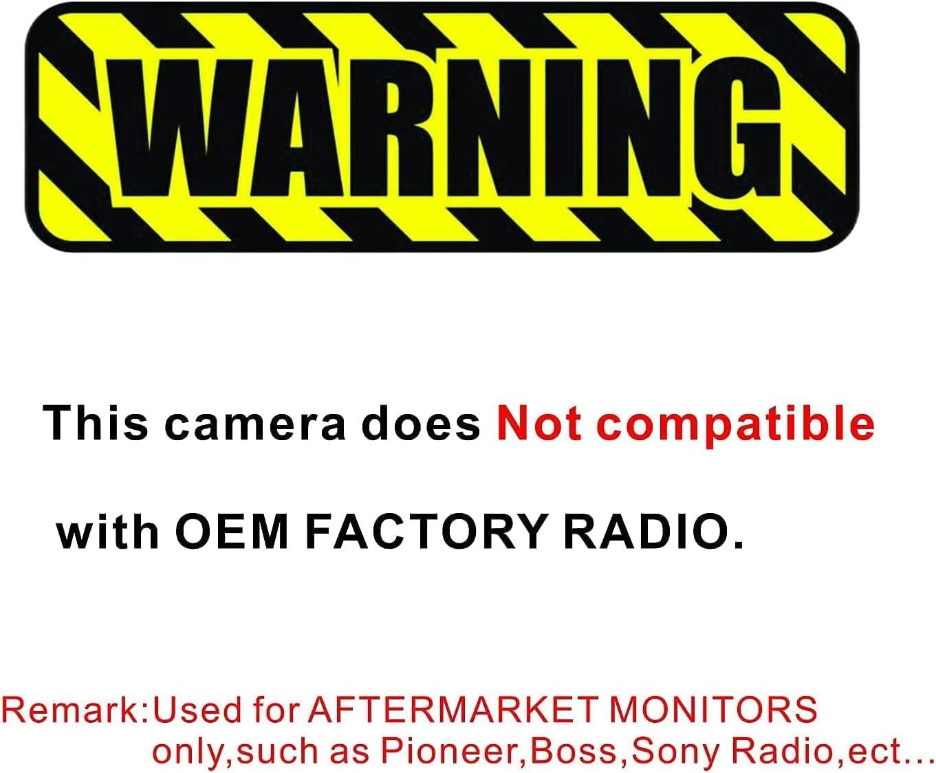 Replacement Camera for Ford F150 F250 F350 F450 F550 with RCA Connector I841