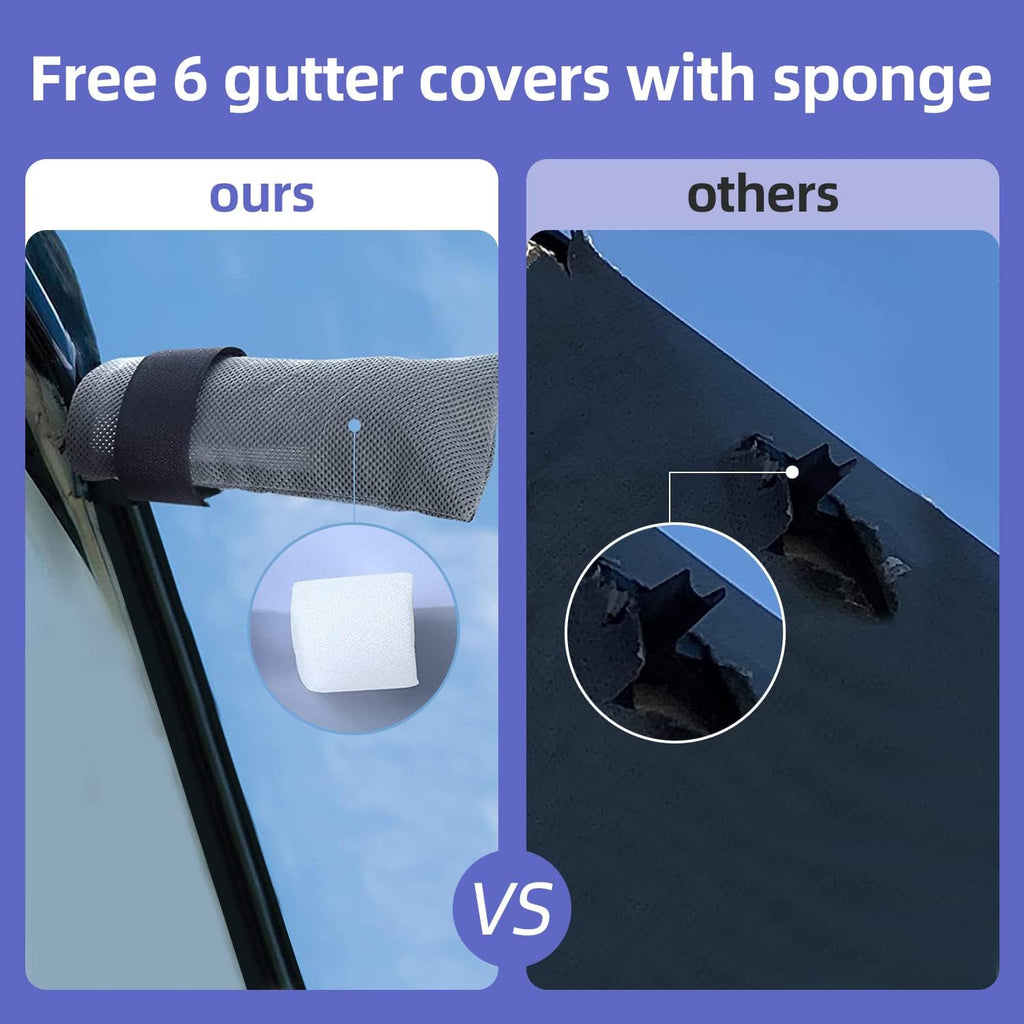 RV Cover with Tongue Jack Cover, Extra Windproof Ropes, Gutter Covers D15440