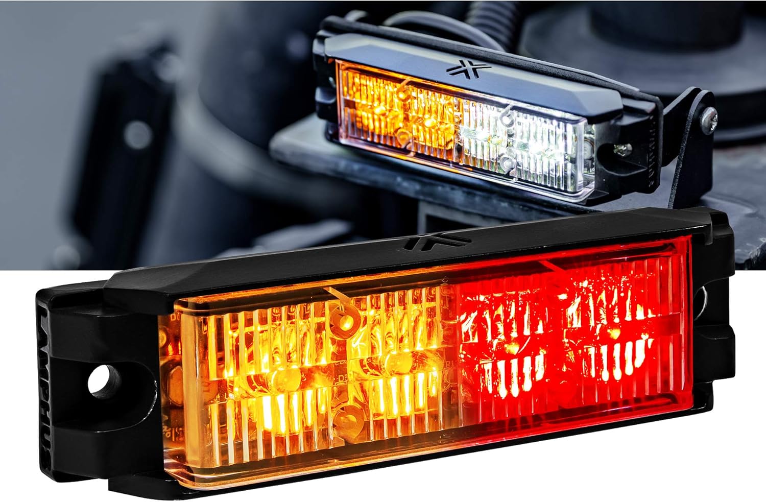 4pc 4" 4W Green White LED Flashing Strobe Light Head U2276