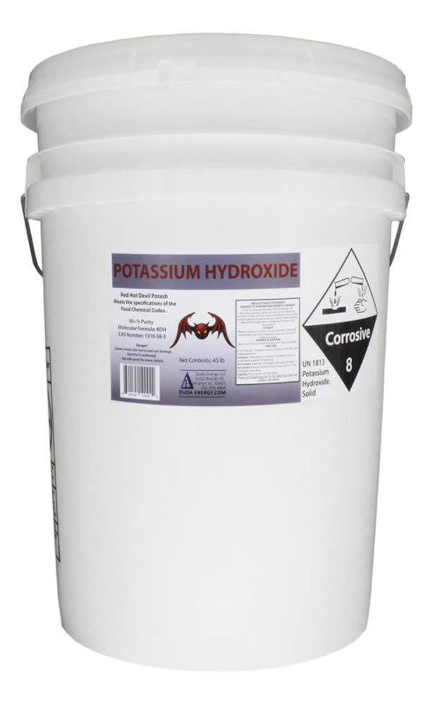 45 lb Pail Potassium Hydroxide Caustic Potash Flakes N149646