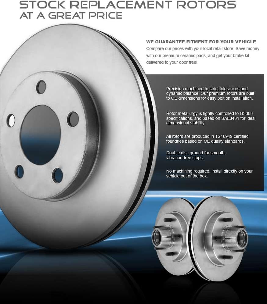 5 Lug Brake Disc Rotors F42194