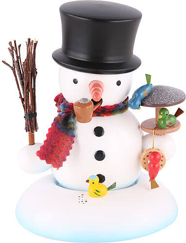 Snowman Bird Feeder German Smoker B401195