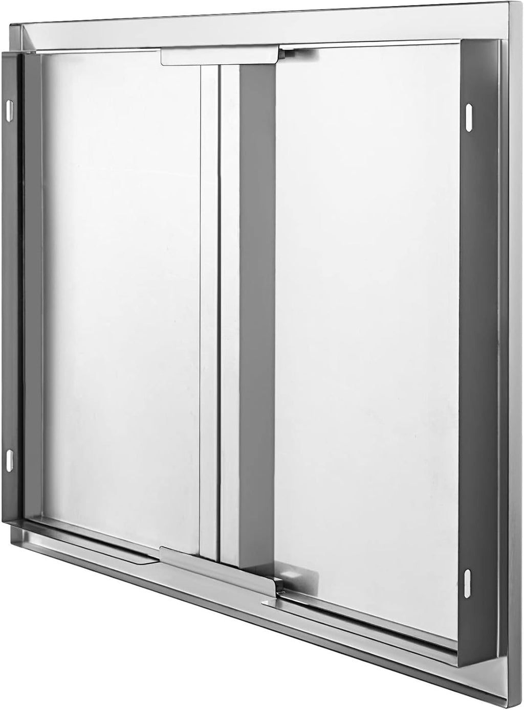Stainless Steel Double BBQ Access Door with Recessed Handle F510