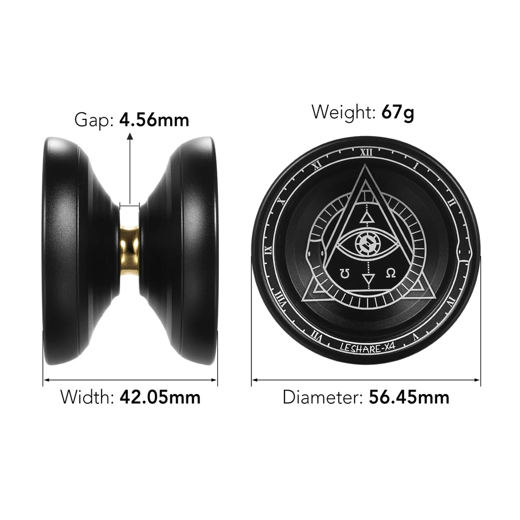 Aluminum Alloy Yoyo Ball with 5 Strings and User Manual E415