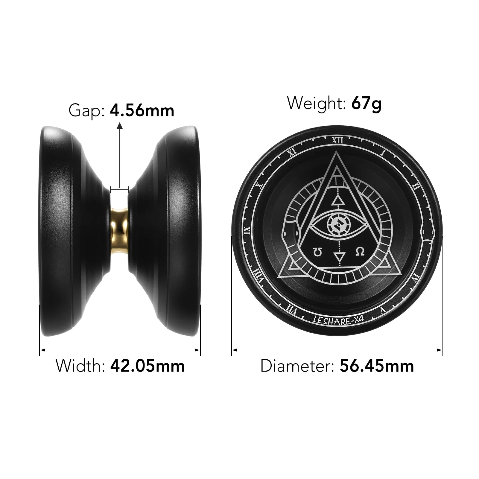 Aluminum Alloy Yoyo Ball with 5 Strings and User Manual E415