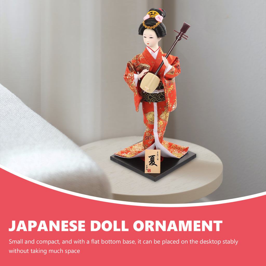 Japanese Geisha Ornaments Antique Statue Miniature Dolls G5404