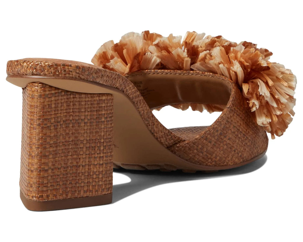 Brown Slip On Block Heeled Mules A688348
