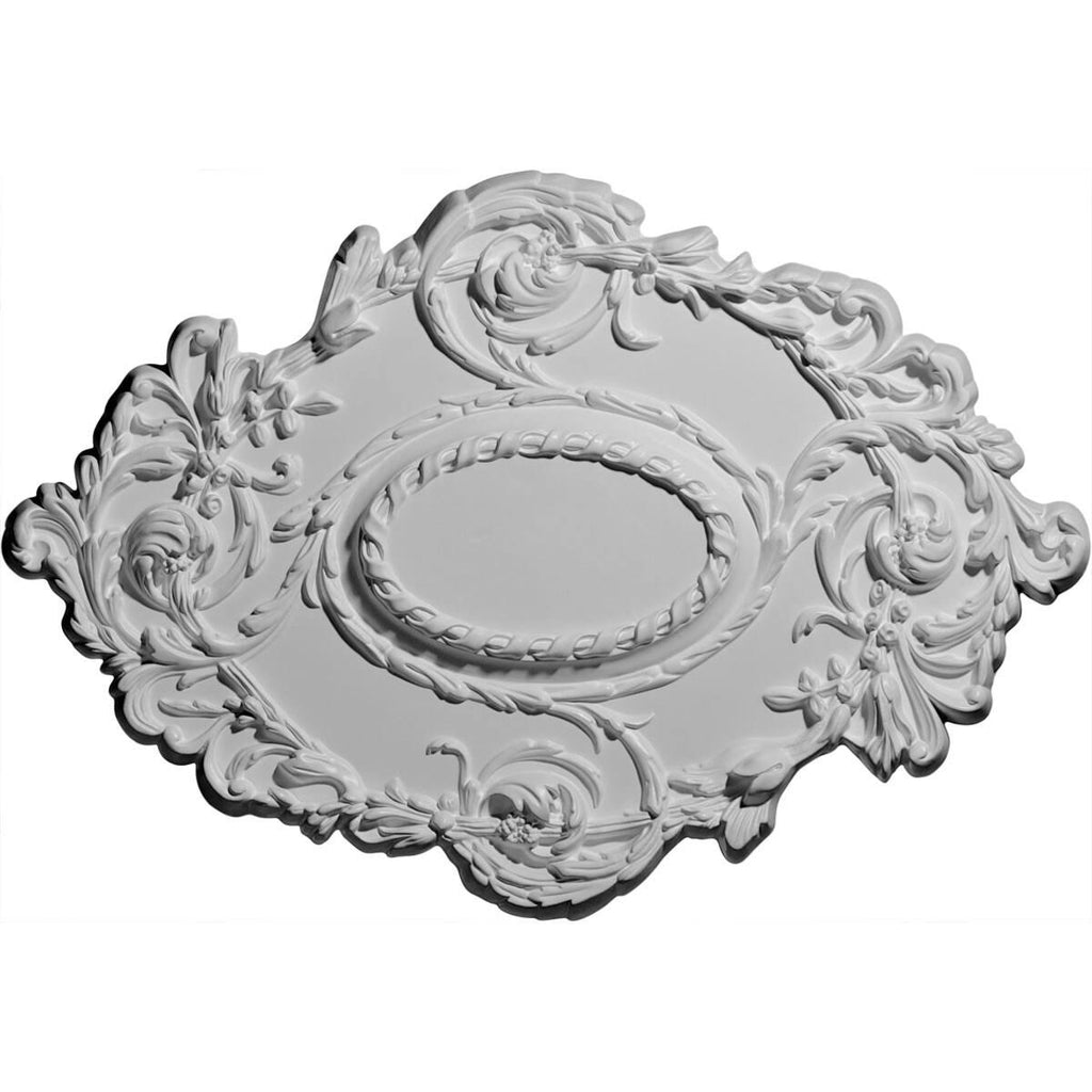 30 3/8x22W x 20 3/4x22H x 1x22P Hand-Painted Ceiling Medallion J2044