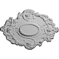 30 3/8x22W x 20 3/4x22H x 1x22P Hand-Painted Ceiling Medallion J2044