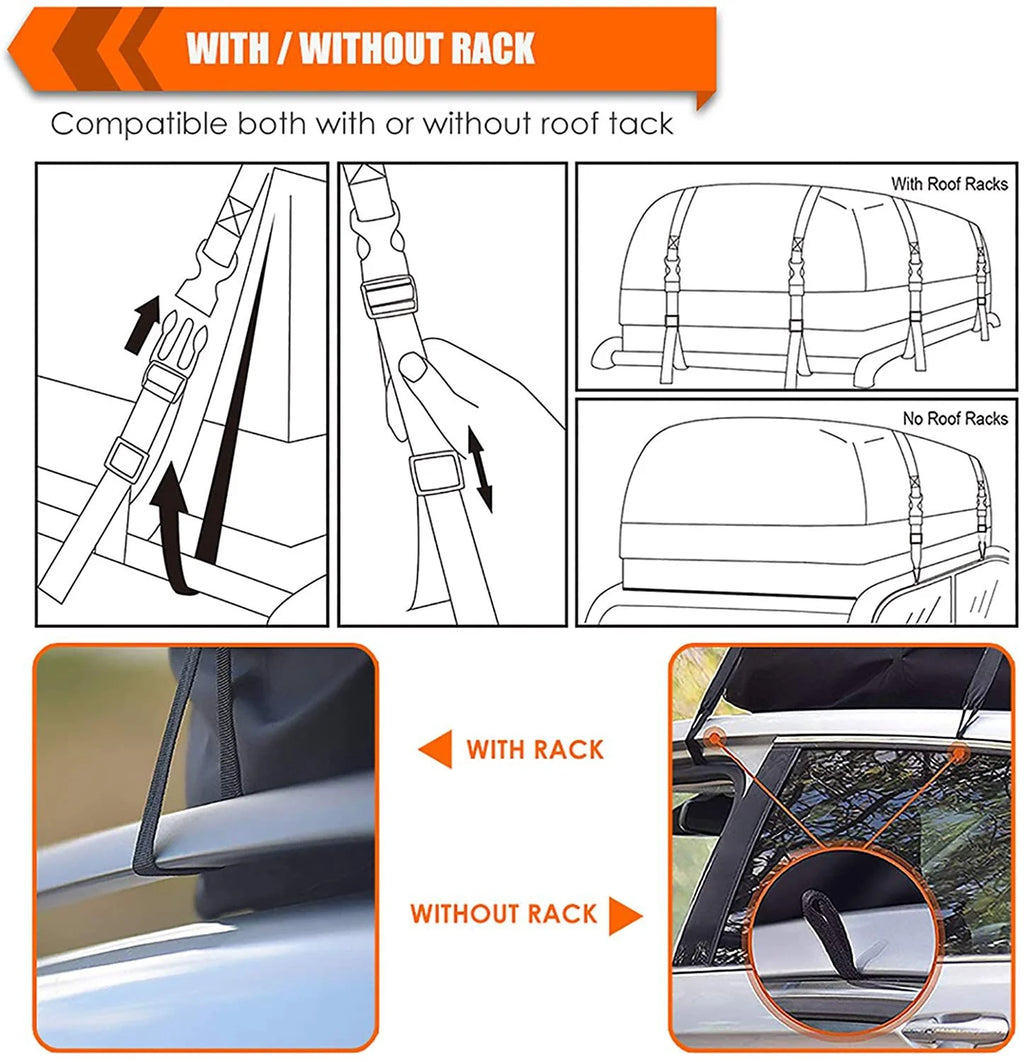 15 Cubic Feet Waterproof Roof Cargo Carrier Bag I8446