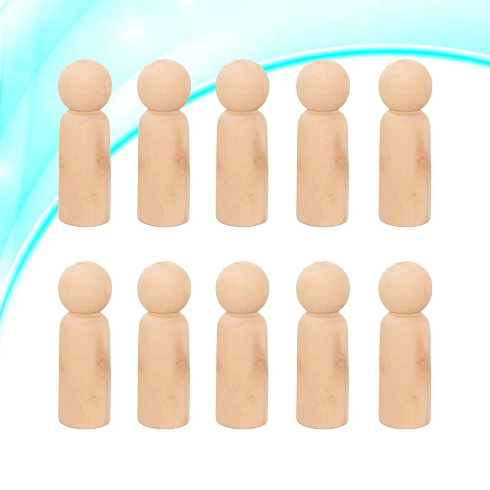 90 Pcs Unfinished Wooden Dolls DIY Y19263