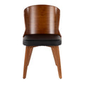 Black Faux Leather Chair Y315
