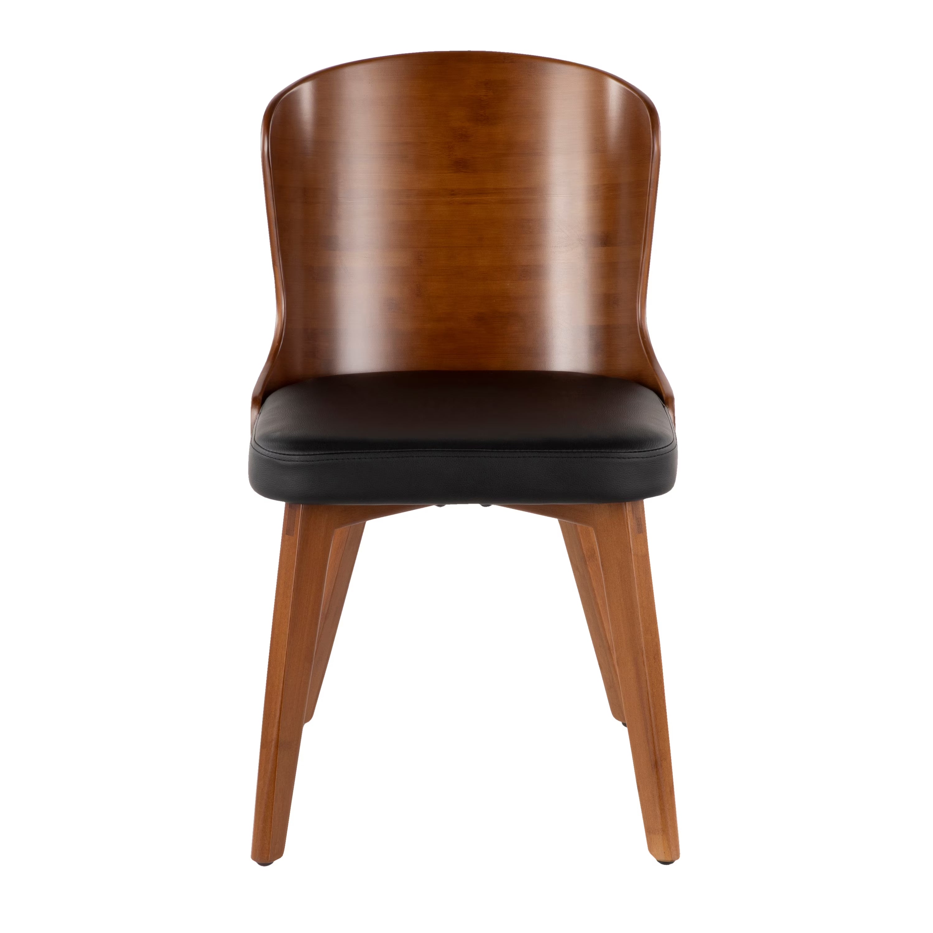 Black Faux Leather Chair Y315