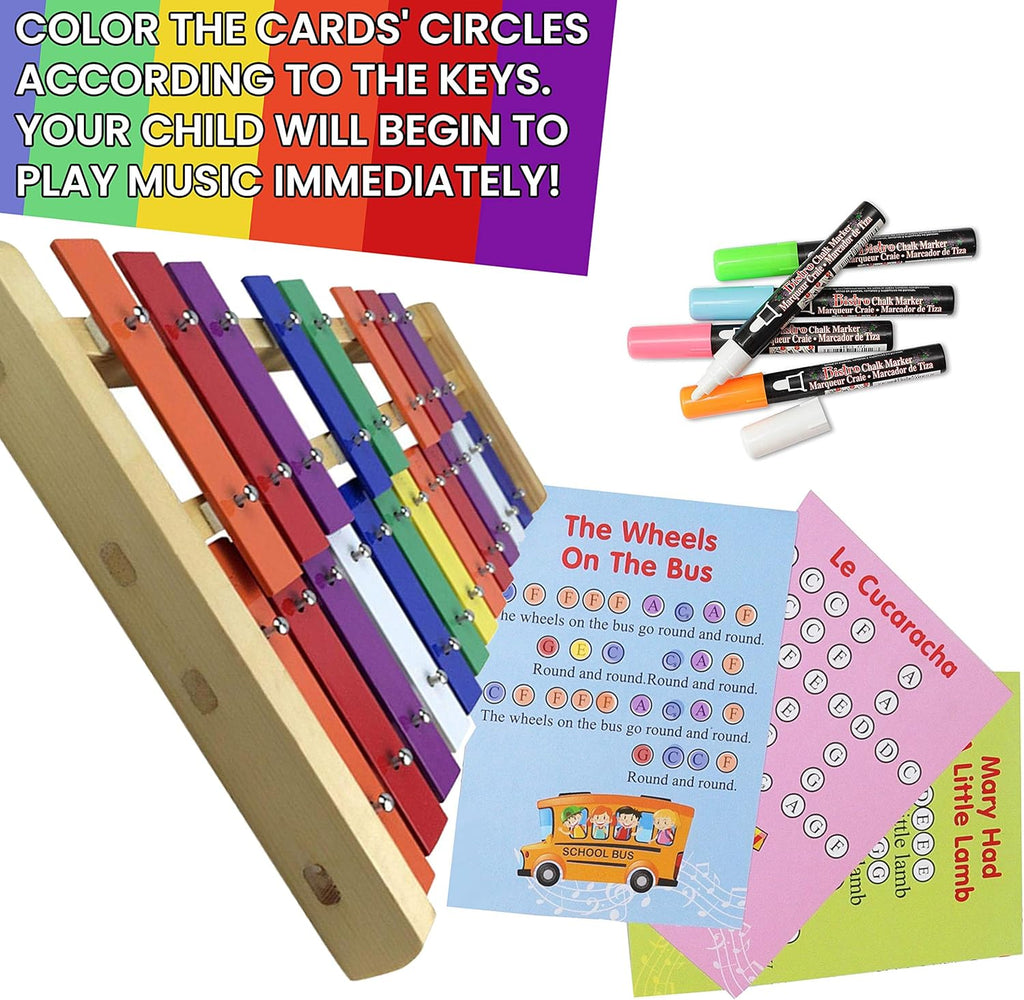 20 Note Chromatic Metal Glockenspiel with Sheet Music Cards K72910