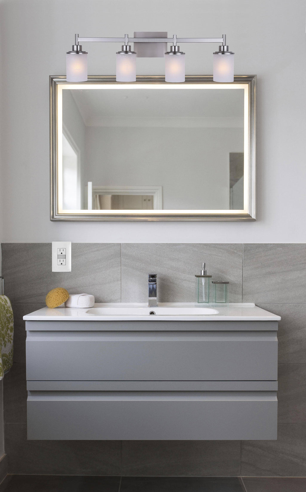 4-Light Bath Vanity Brushed Nickel N9117