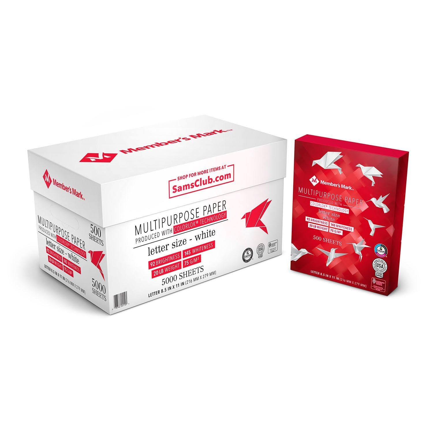 5000 Sheets 20lb Copy Paper 92 Bright 8-1/2 x 11 N8312