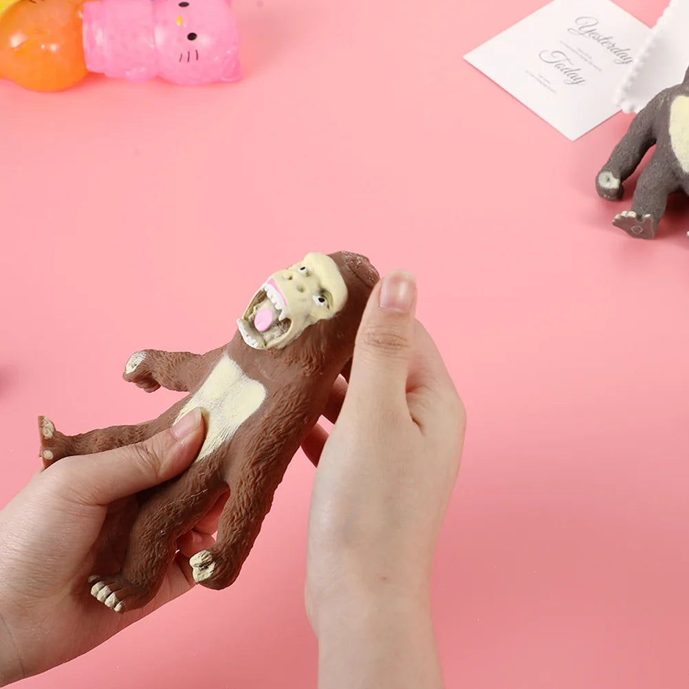 3 Pcs Monkey Toy Pressure Chimpanzee Children’s Toys Animal Decompression Figure E582754