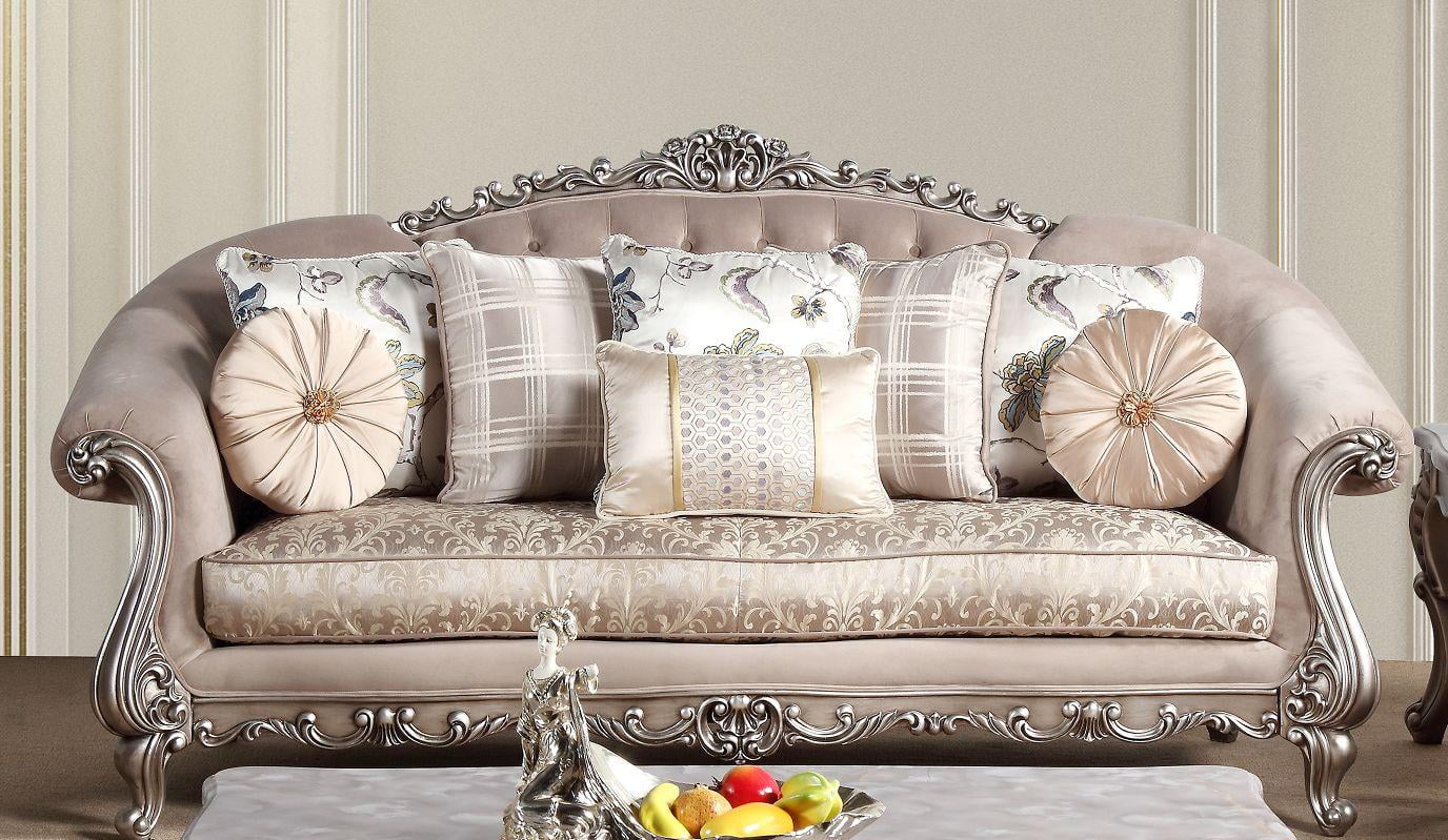 Beige Fabric Sofa Set 2Pc F407