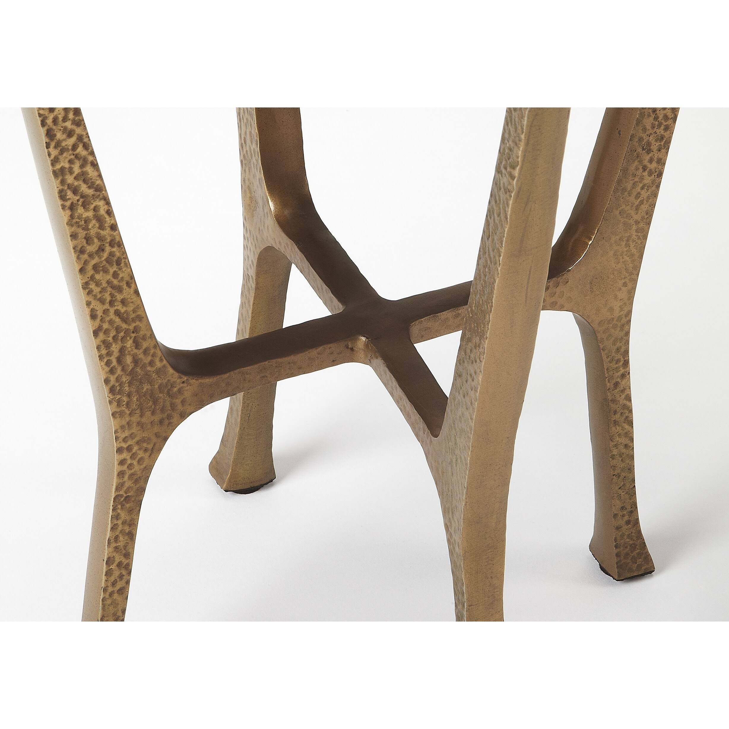 Metal & Stone End Table Z945
