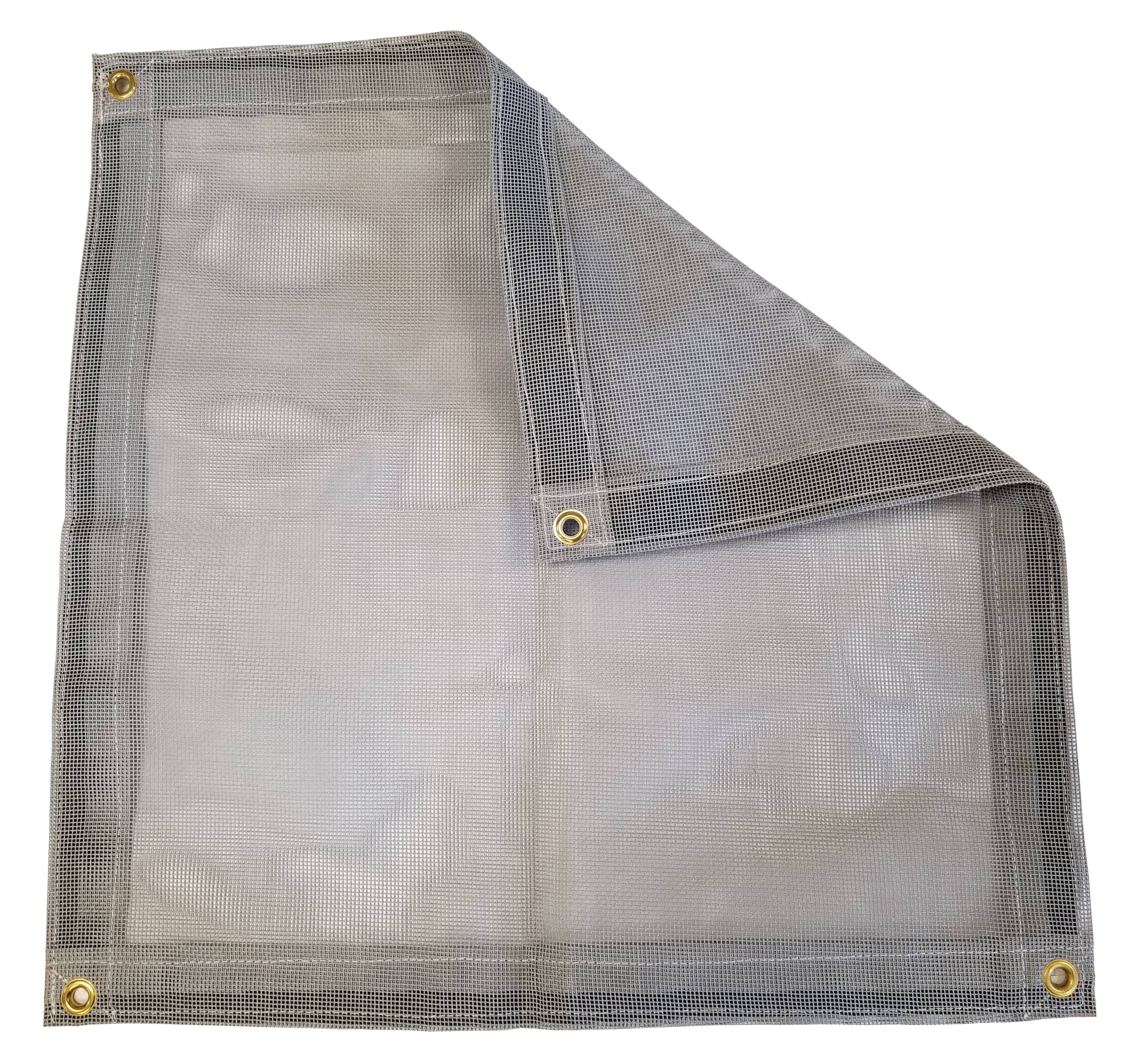Gray Vinyl Coated Mesh Tarp 10 oz. A33214