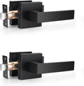 Matte Black Square Passage Door Levers Pack of 2 Z83533