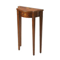 Medium Brown Demilune Console Table L286