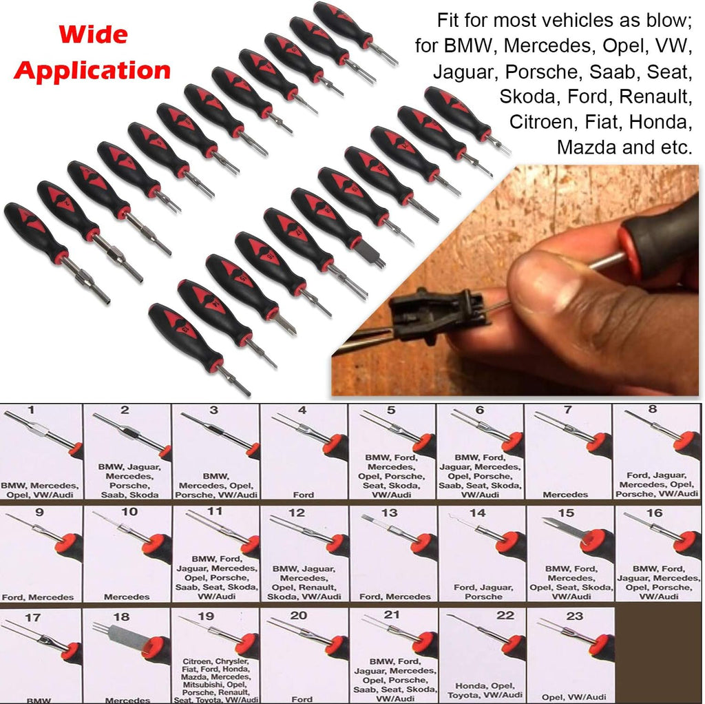 23-Piece Terminal Release Tools Set Electrical Connector Removal Kit N124