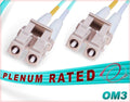 65M OM3 LC LC Fiber Patch Cable 10Gb Plenum Duplex 50/125 Multimode Jumper G78065