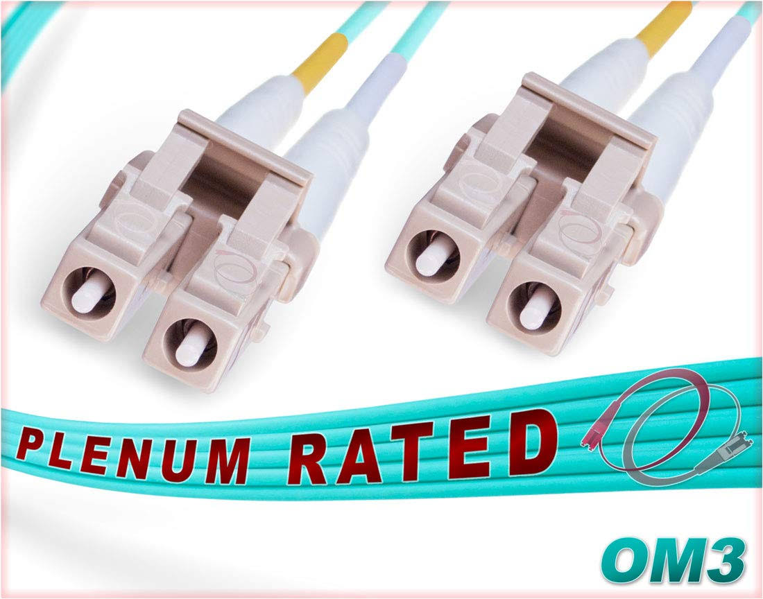 65M OM3 LC LC Fiber Patch Cable 10Gb Plenum Duplex 50/125 Multimode Jumper G78065