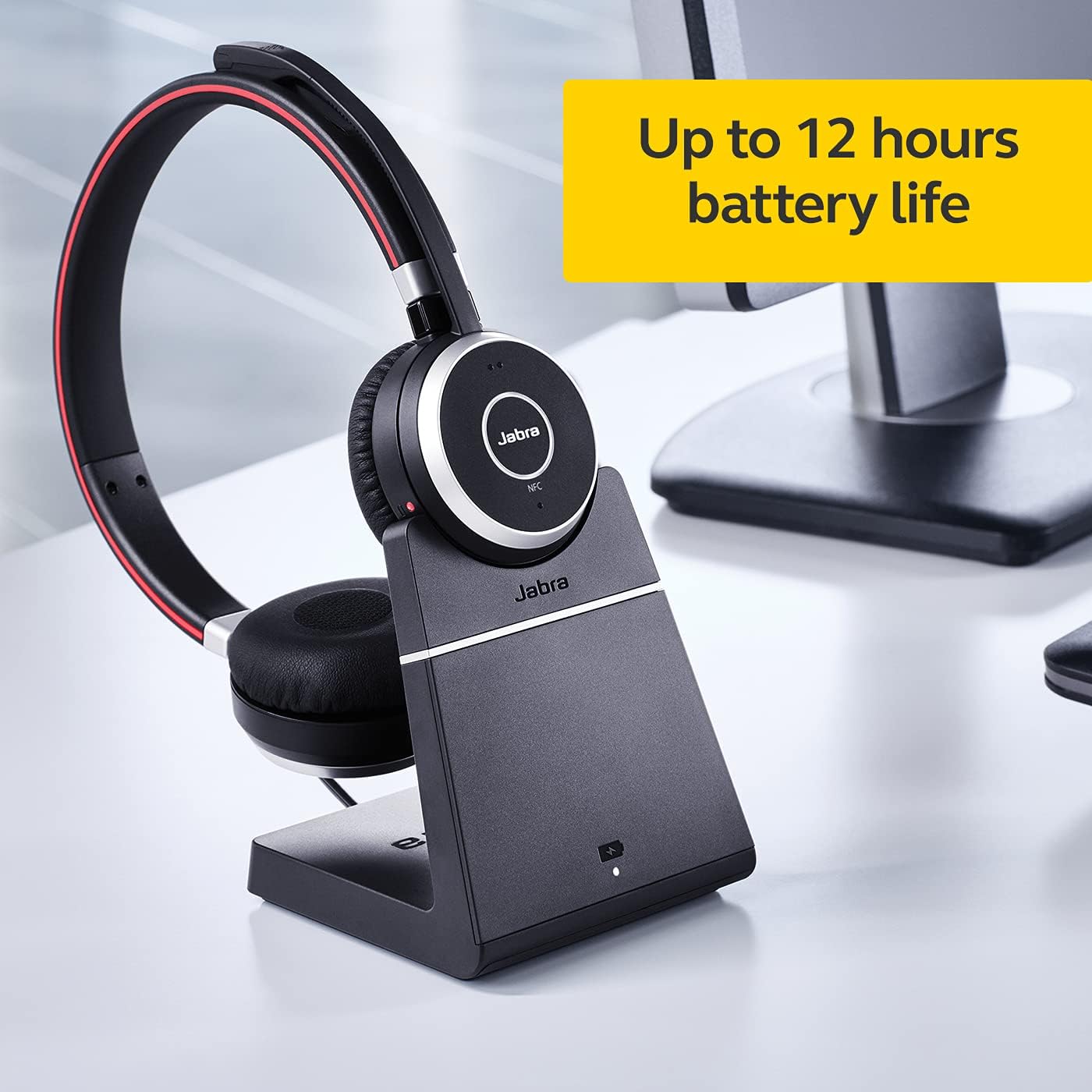Wireless Bluetooth Headset with Link380a, Stereo, Black, 37 Hours Battery Life I33202