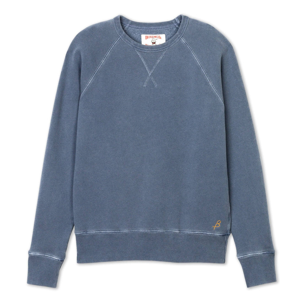 Indigo Garment Dyed Raglan Crew O141278